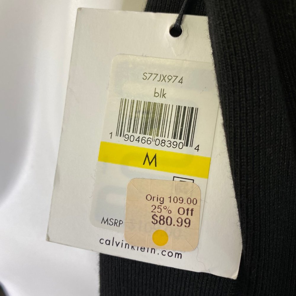 Calvin Klein Black Open Long Sleeve Cardigan - Picture 4 of 8